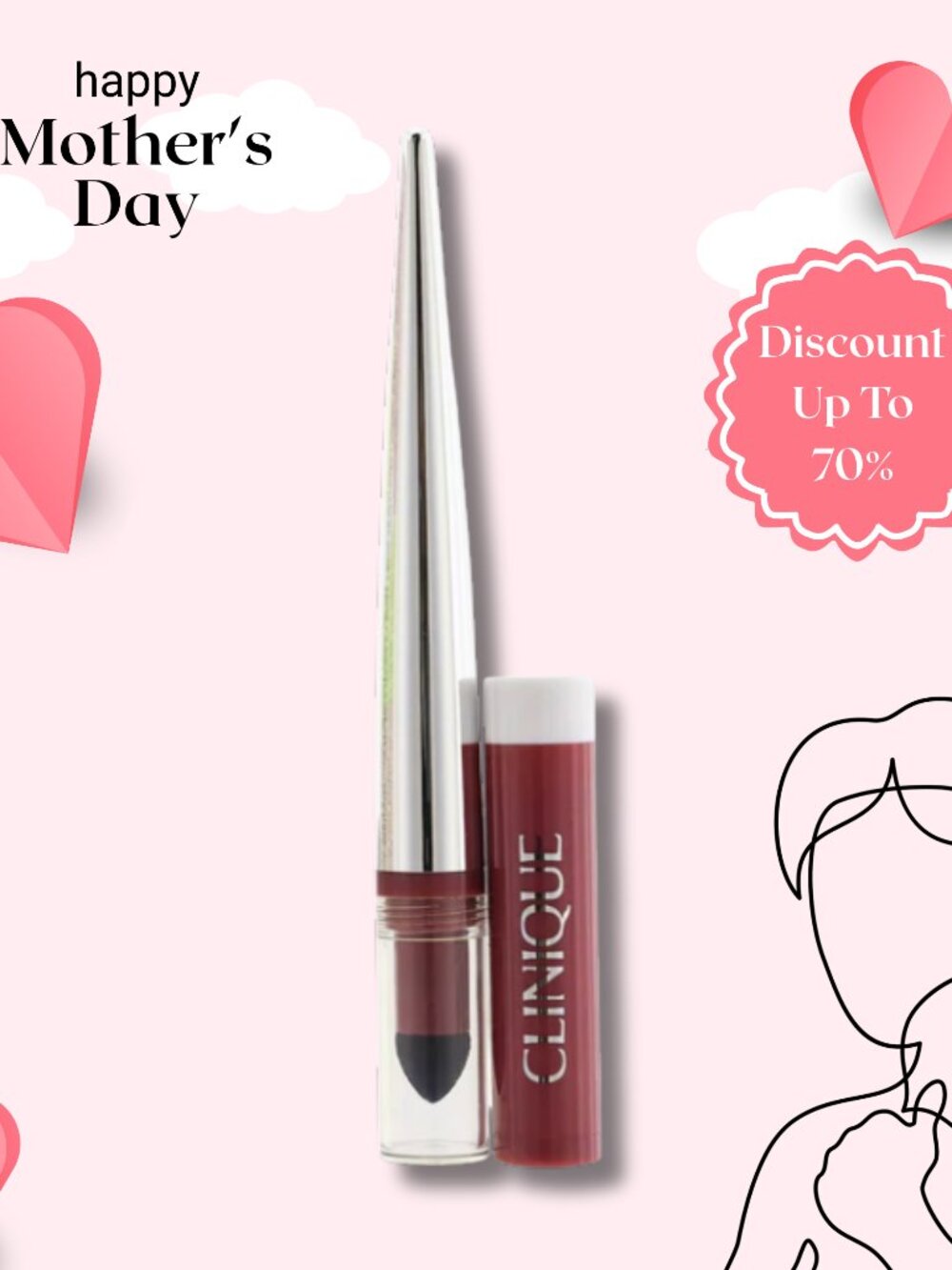 Clinique Pop Lip Shadow Cushion Matte Lip Powder, 05 Blossom Pop, 1.2g / 0.04oz